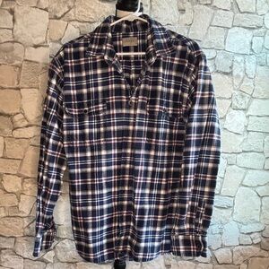 Jachs Navy and White Plaid Button Down Shirt
